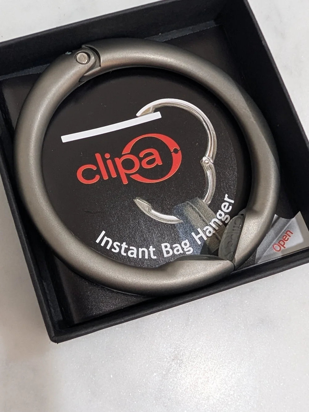 Clipa Instant Bag Hanger - Matte Hematite